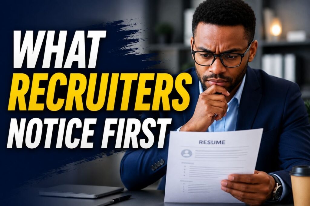 What Recruiters Notice First